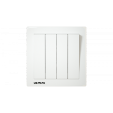Siemens 5TA13413PC01 10AX 4 Gang 1 Way Switch (white)